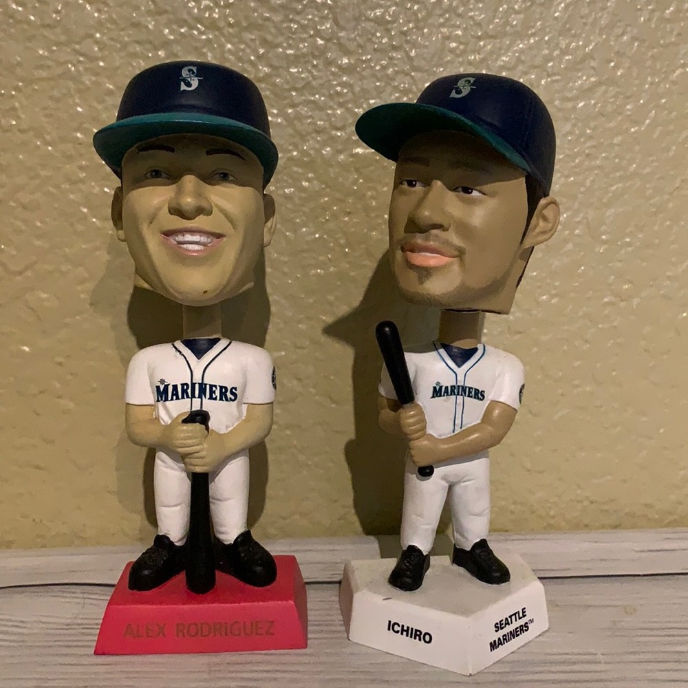 The Upper Deck Company MLB Seattle Mariners Ichiro & Rodriguez Bobbleheads Set